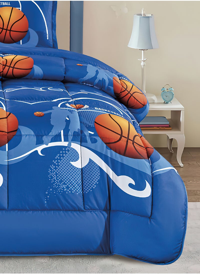 Moon - 3-Piece kids Medium Filling Comforter set Reversible Bed Set Single Size 160x210 cm for Boys & Girls - Image 1
