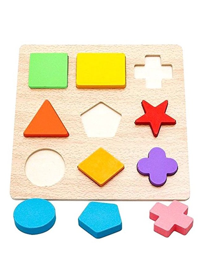 null - 10-Piece Creative Design Geometric Shape Sorting Educational Toy for Kids 8.66x8.66x0.59inch - Image 1