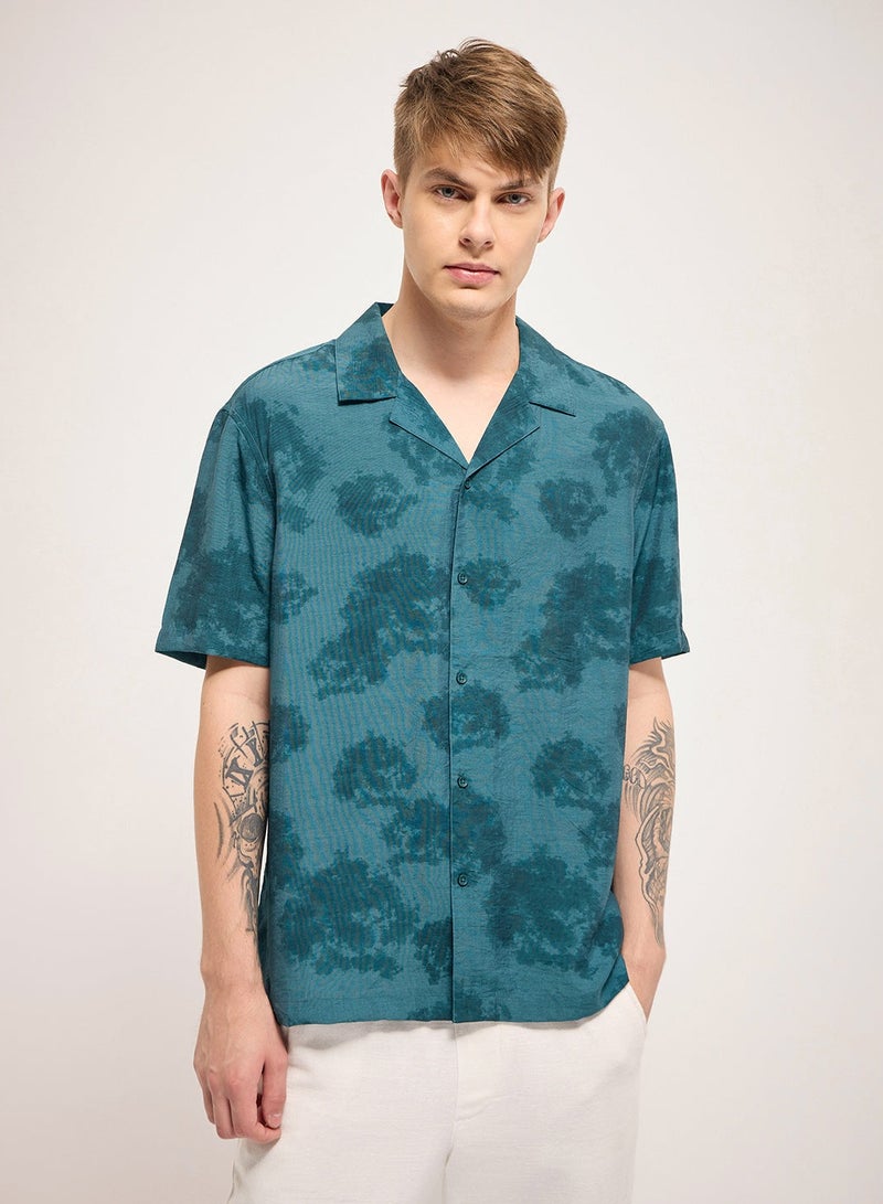 THE BEAR HOUSE Shirt for Men | Slim Fit, Short Sleeve, Casual or Formal Button-Down | Soft, Breathable Fabric for Work, Everyday, & All-Season Wear in Stylish  - Image 1