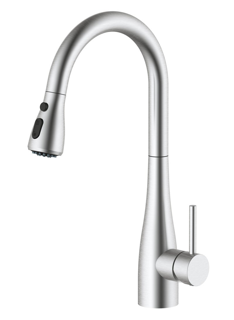 HESANIT Single Lever Kitchen Sink Faucet Chrome - 8451SS - Image 1