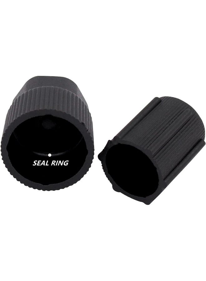 BASIKER BASIKER 10pcs AC A/C Black Air Conditioning Service Charging Port Service Caps R134a 13mm Low Side & 16mm High Side  - Image 5