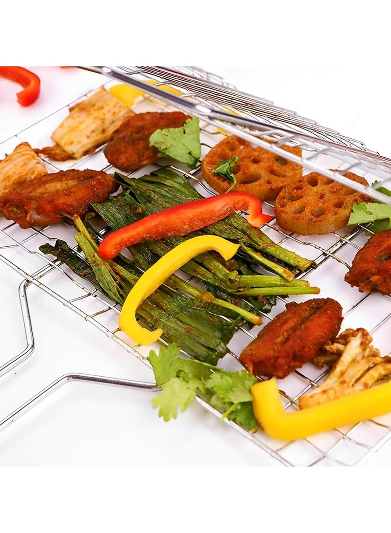 BLACKSTONE Stainless steel BBQ grill basket with wooden handle BBQ Grilling Basket - Image 3