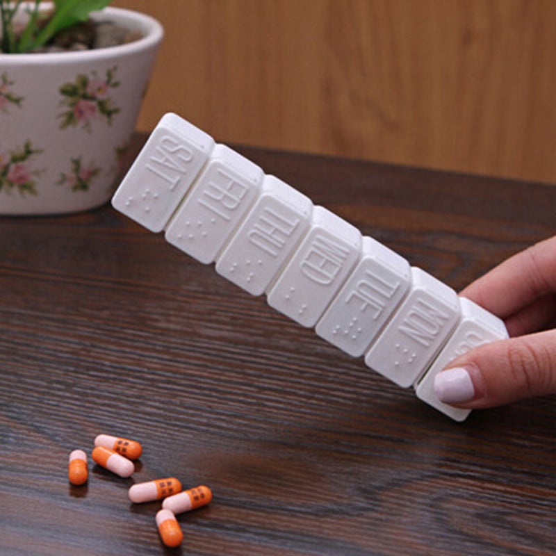 7pcs Weekly Storage Container Holders With Braille Recognition - Image 3
