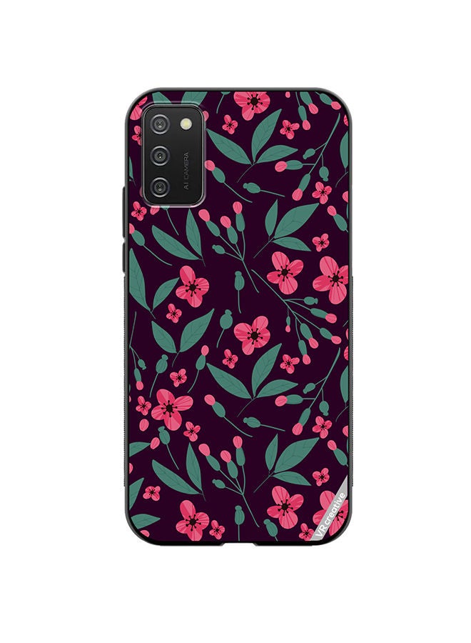 VR CREATIVE Protective Case Cover For Samsung Galaxy A03s Flower Design Multicolour - Image 1