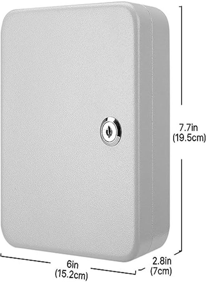 Goolsky - Goolsky Key Cabinet Key Lock Box Wall Mount with 40 Key Holder Organizer Locker Case, Colored Key Tags & Hooks Wall Mounted Lock Box for Keys Storage, Homes, Property, Hotels, Business (Gray) - Image 1