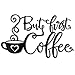 JevulSoyln JevulSoyln But First Coffee Sign Black Metal Wall Decor, Word Art Decorations for Home Kitchen Bedroom Dining Room Bar  - Image 2