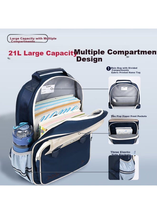 Yome Primary School 1-3 Grade Spine Protection Backpack For Boys And Girls Children Double Shoulder Bag Super Lightweight 19l