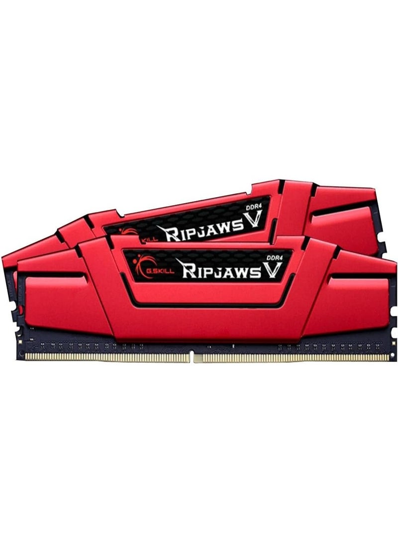 G.Skill Ripjaws V 32GB (2x16GB) DDR4 3200MHz CL15 Desktop RAM Memory Kit – 1.35V, XMP 2.0 Support, Low-Profile 42mm, High-Performance Gaming & Content Creation, Red | F4-3200C15D-32GVR - Image 1