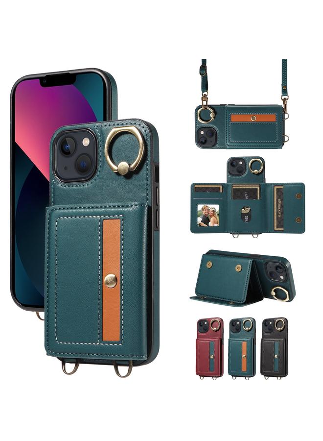 Zaboon Case For iPhone 13 Crossbodys Card Bag Ring Holder Leather Phone Case - Image 1