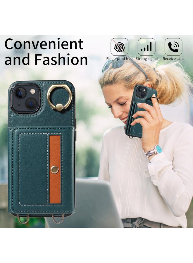 Zaboon Case For iPhone 13 Crossbodys Card Bag Ring Holder Leather Phone Case - Image 3