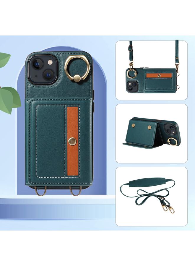 Zaboon Case For iPhone 13 Crossbodys Card Bag Ring Holder Leather Phone Case - Image 2