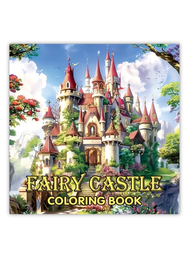 Capstro Detailed Coloring Book Collection – 24 Unique Designs Creative Coloring & Relaxing Art Activity Book for Kids Teens Adults Screen Free Fantasy Castle Coloring Illustrations – Fairy Castle - Image 1