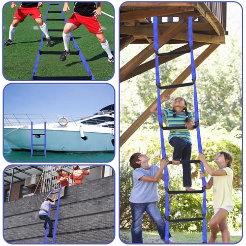 XXFBJNMD Emergency Fire Escape Ladder 9.8 Feet Portable Safety Rope Ladder Emergency Escape Ladders for 2-3 Story Homes for Windows, Balconies, and Sailboats, Kayaks, Etc - Image 3