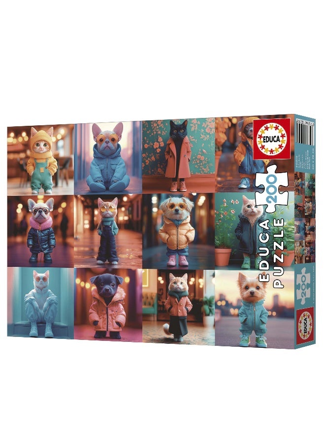 EDUCA لعبة الألغاز الحيوانية العصرية للأطفال 200 قطعة للأطفال من عمر 6 سنوات فما فوق (20219) - Image 4