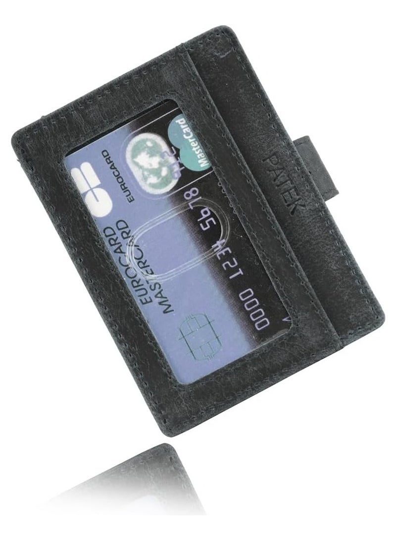 بديك محفظة رجالية من الجلد الطبيعي من باتيك WA04 مع حماية RFID باللون الرمادي - Image 1