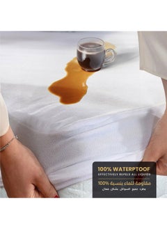 Rest Coral Fleece White Waterproof Mattress Protector Hypoallergenic Comfortable Breathable Stain-Resistant For Healthier Sleeping Experience Bedding Washable With 35 Cm Deep Pocket (120X200Cm)  - Image 3