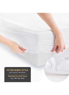 Rest Coral Fleece White Waterproof Mattress Protector Hypoallergenic Comfortable Breathable Stain-Resistant For Healthier Sleeping Experience Bedding Washable With 35 Cm Deep Pocket (120X200Cm)  - Image 4