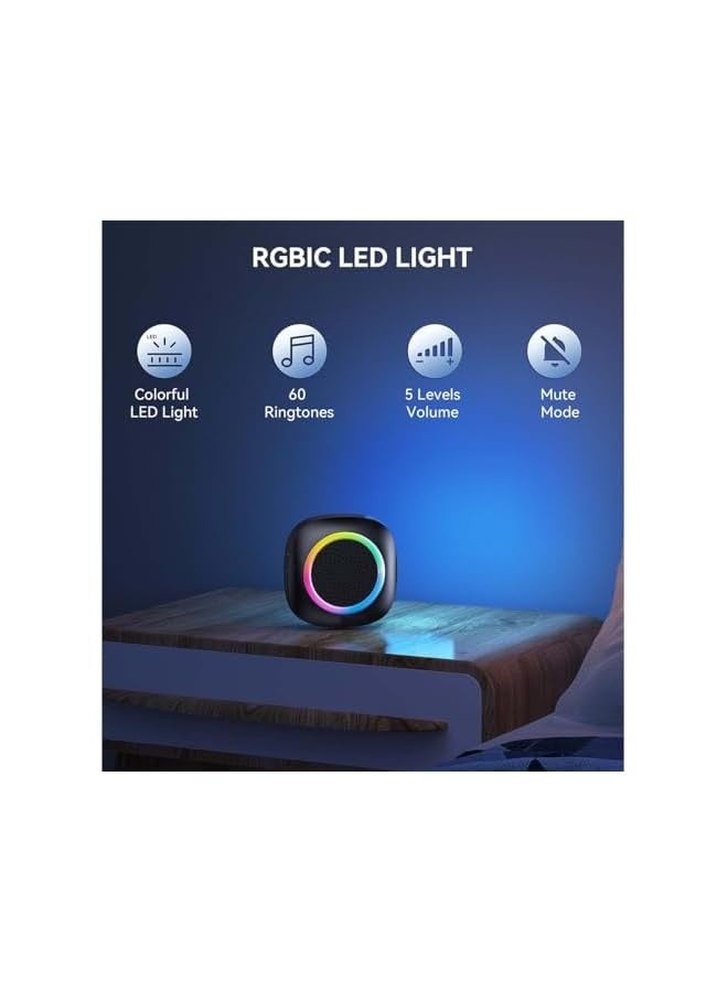 Wireless Doorbell with RGB Light, 2 Portable Doorbell IP66 Waterproof Door Chime Kit, LED Doorbell 1300ft Wireless Range, 60 Chimes  5 Level Volume for Home Kid Room Office - Image 3