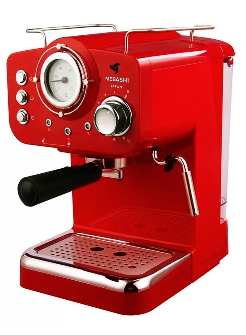 MEBASHI Espresso Coffee Machine - 20 Bar Pressure, 1.25L Capacity, with Aluminium Alloy Boiler and Dual-Stainless Steel Filter(ME-ECM2009)(1100W) - Image 2