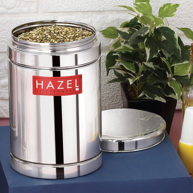 Hazel HAZEL Stainless Steel Container Set | 800 ml Steel Container for Kitchen Storage Set | Air Tight Containers for Kitchen Storage | Ideal for Storing Rice, Cereal, Pulse, Snacks, Set of 12  - Image 2