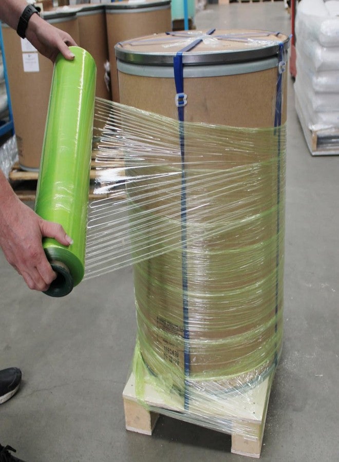 Amit Marketing Compostable Packing Cling Film - 250 MTR I Multipurpose Wrap Roll I 70 Micron, 12 Inch (300 mm) I for Packaging & Safety Needs, Gift, Bakery Items, Bouquet, DIY Crafts - Green (5 Pcs) - Image 2