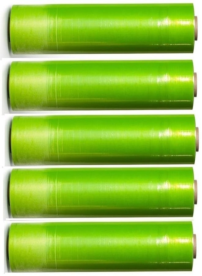 Amit Marketing Compostable Packing Cling Film - 250 MTR I Multipurpose Wrap Roll I 70 Micron, 12 Inch (300 mm) I for Packaging & Safety Needs, Gift, Bakery Items, Bouquet, DIY Crafts - Green (5 Pcs) - Image 1