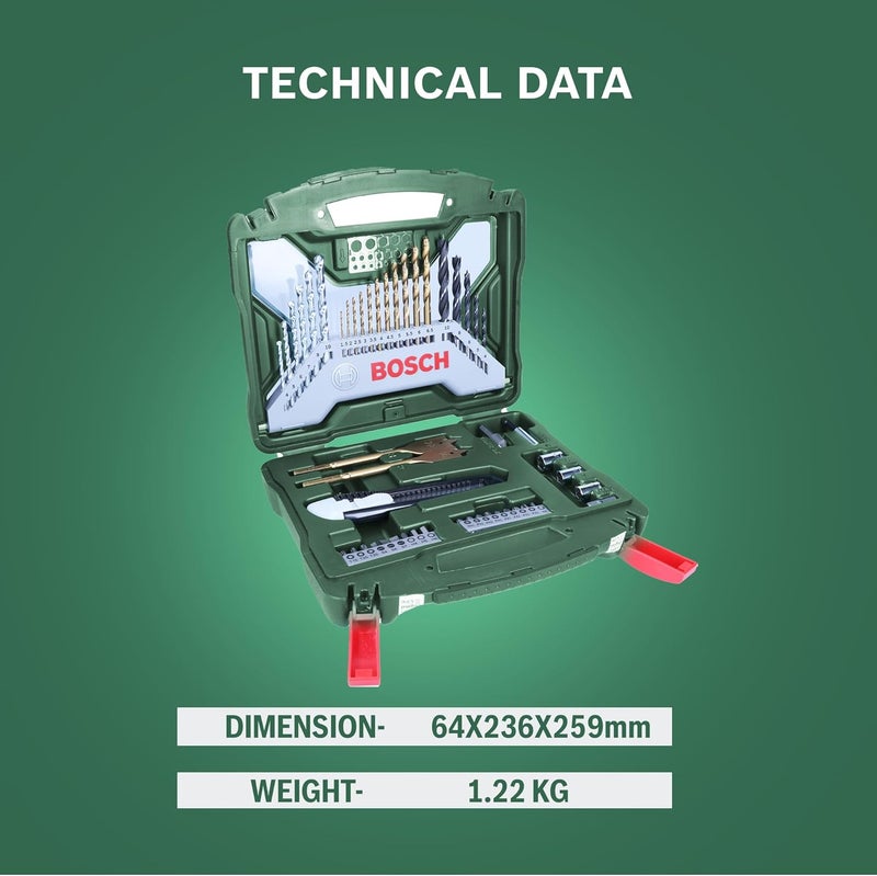 بوش مجموعة ملحقات بوش X-Line، 50 قطعة 2607019327، متعددة الألوان - Image 4
