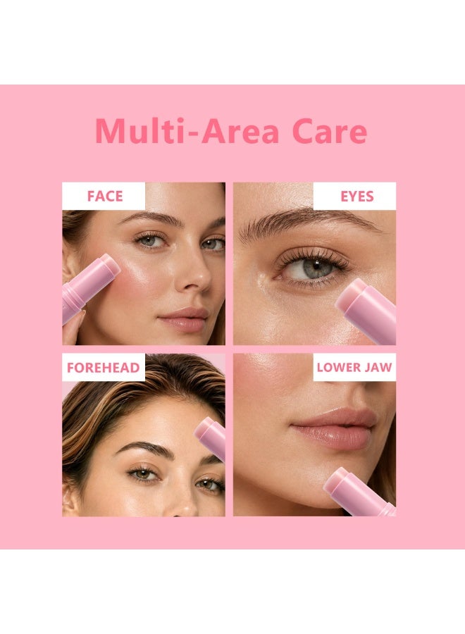 Multi Balm Stick & Eye Patches Set, Pink B12 & Caffeine Under Eye Care, 0.32 Oz Balm + 60 Patches - Image 5