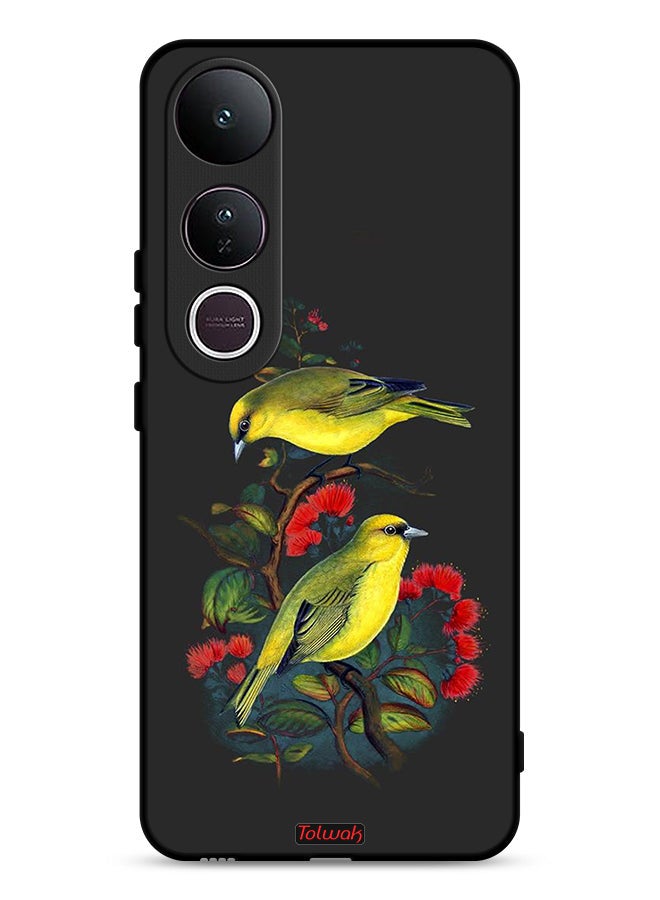 غطاء حماية Vivo V50 Lite مزخرف بالطيور