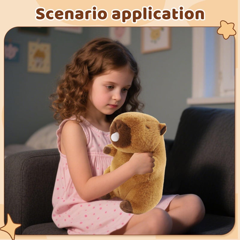 Sew Butiful Stuffed Capybara Plush  8"" Cute Plushie For Animal Themed Parties Teacher Student Award  Animal Toys For Baby  Boy  Girls  Great For Nursery  Room Decor  Bed - Image 4