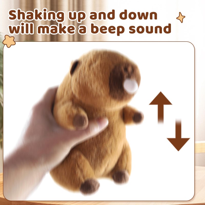 Sew Butiful Stuffed Capybara Plush  8"" Cute Plushie For Animal Themed Parties Teacher Student Award  Animal Toys For Baby  Boy  Girls  Great For Nursery  Room Decor  Bed - Image 3