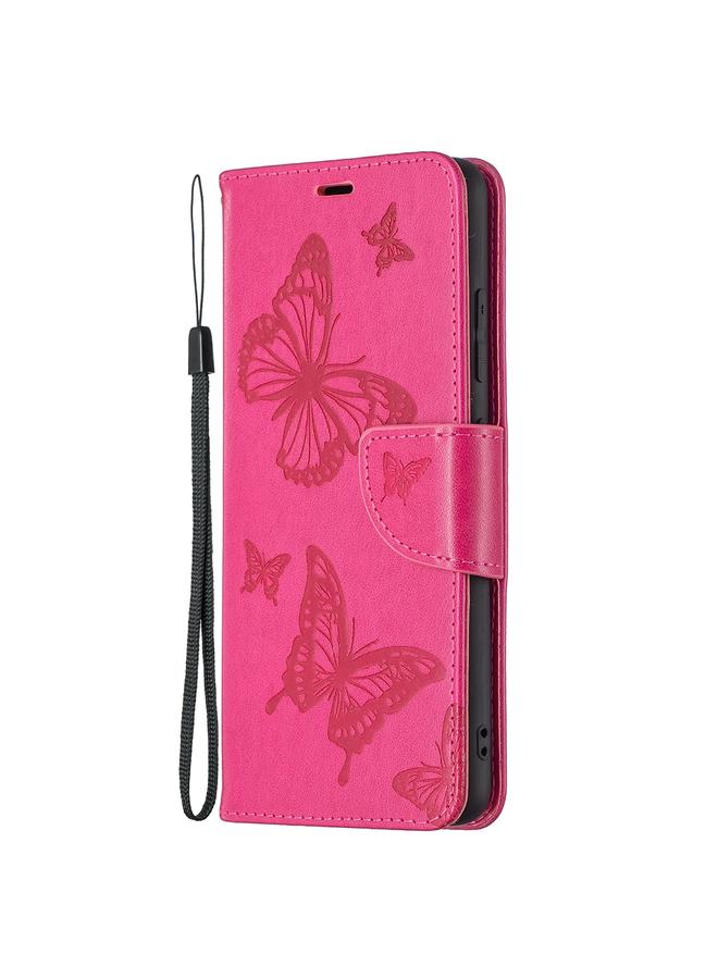 S-TOP Case For Samsung Galaxy A32 4G Two Butterflies Embossing Pattern Horizontal Flip Leather Case with Holder & Card Slot & Wallet & Lanyard - Image 2