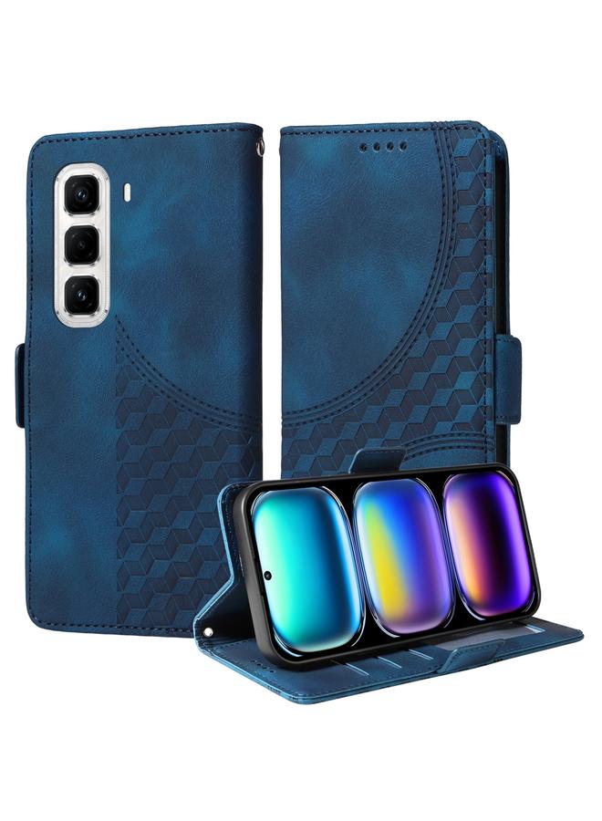 Zaboon Case For Infinix Hot 50 Pro+ 4G Embossed Rhombus Starry Leather Phone Case - Image 1