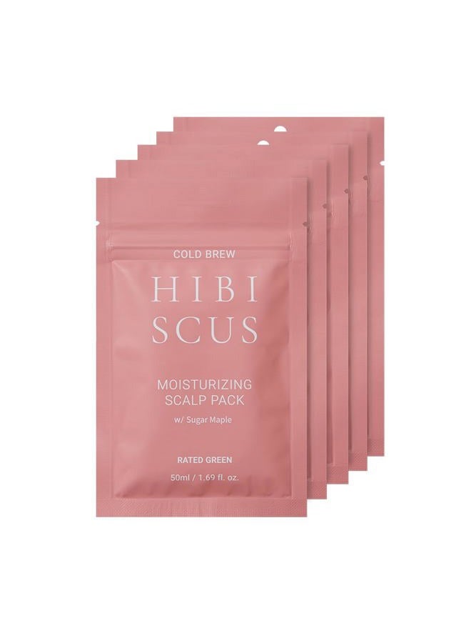 RATED GREEN Hair Conditioner - Cold Brew Hibiscus Moisturizing Scalp Pack with Honey, Deep Conditioning Hair Mask for Dry Damaged Hair, 1.69 Fl. Oz, Korean Hair Care, Pack of 5 - Image 1