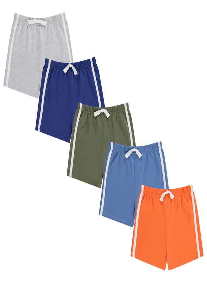 Cudlie 5-Pack Boys Baby & Toddler Shorts - Soft, Durable Play Shorts for Boys, Size 18 Months - Image 1