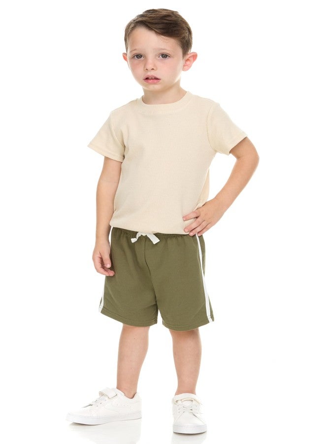 Cudlie 5-Pack Boys Baby & Toddler Shorts - Soft, Durable Play Shorts for Boys, Size 18 Months - Image 4