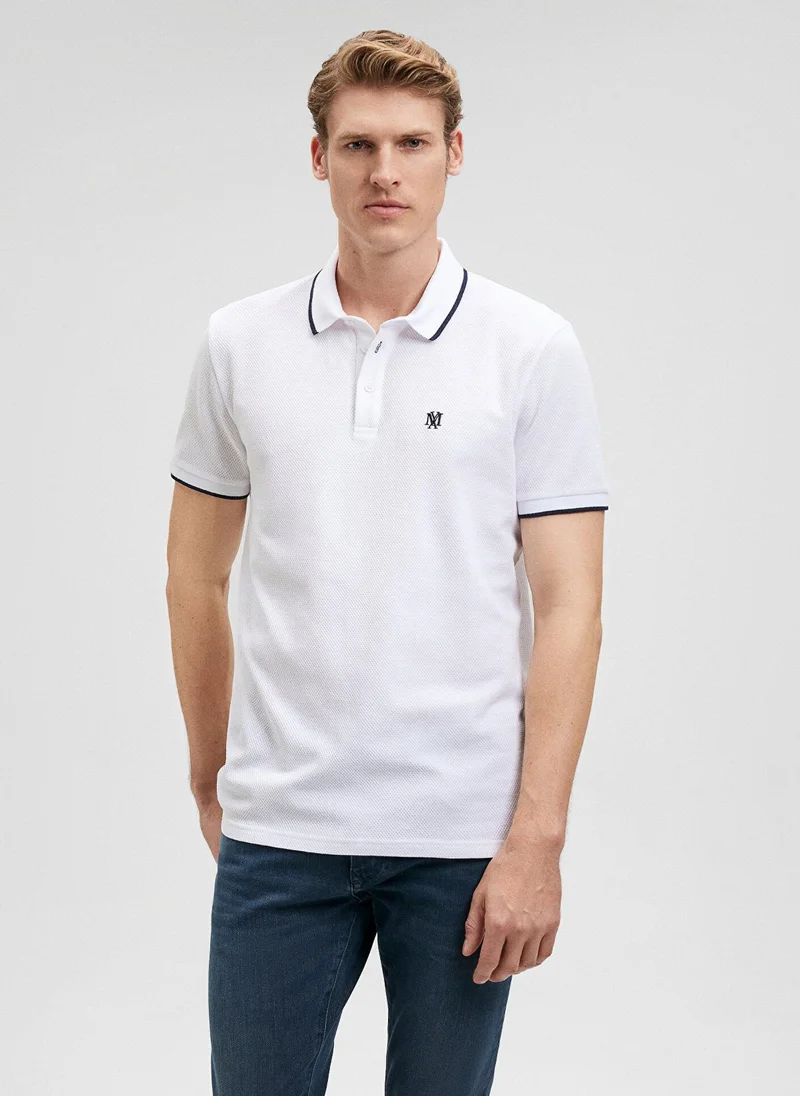 MAVI Collar Detailed White Polo