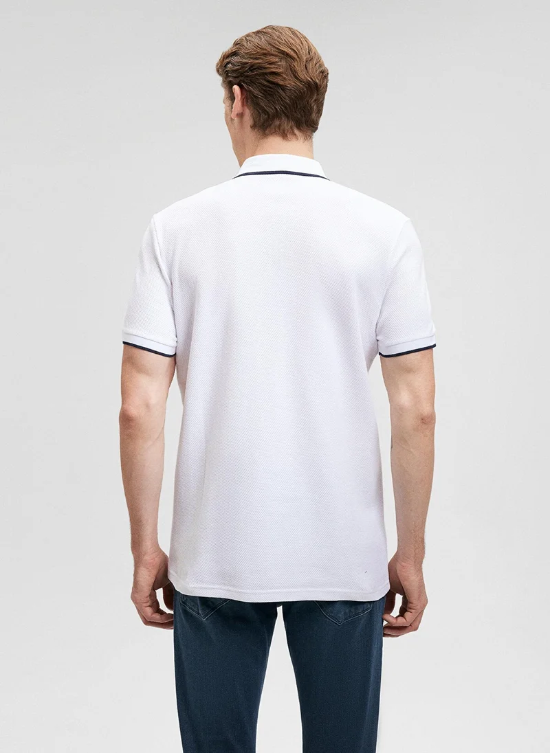 MAVI Collar Detailed White Polo