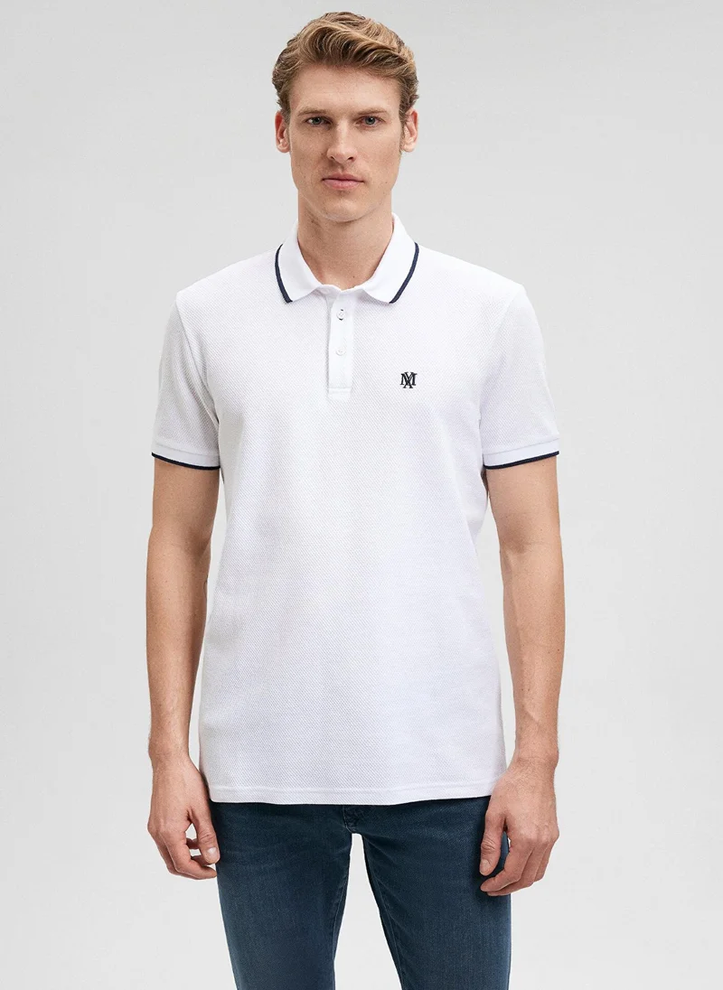 MAVI Collar Detailed White Polo