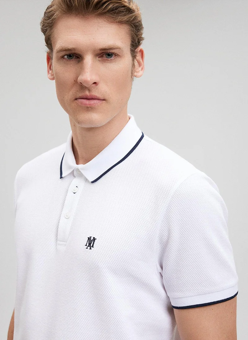 MAVI Collar Detailed White Polo
