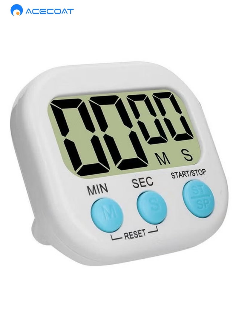 ACECOAT LCD Digital Kitchen Countdown Magnetic Timer White - Image 2