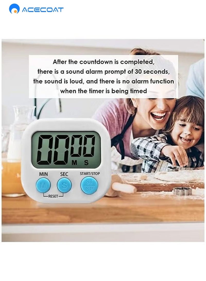 ACECOAT LCD Digital Kitchen Countdown Magnetic Timer White - Image 5
