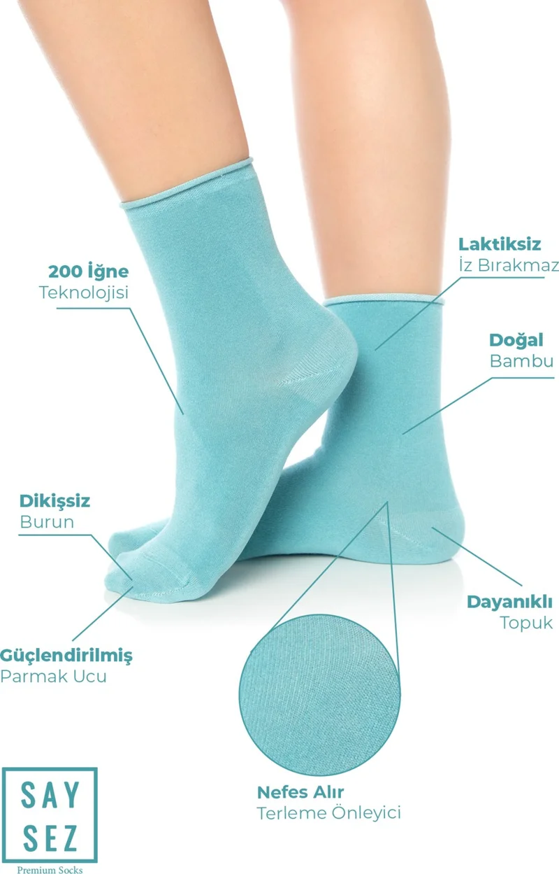 Saysez Bamboo Women's Elastic Socket Seamless Premium Socks / No Marks / No Squeezing Socks