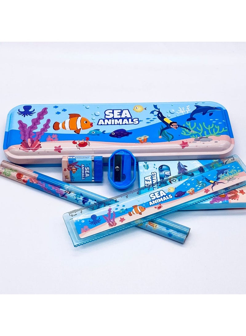 Generic Back to school supplies set Perfect  gift for students Pink school supplies Cute stationery set Includes fun pencils, erasers, sharpeners, pencil cases and crayons Ideal for school and office supplies  - Image 3