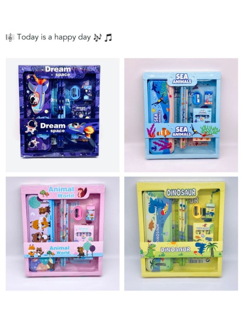 Generic Back to school supplies set Perfect  gift for students Pink school supplies Cute stationery set Includes fun pencils, erasers, sharpeners, pencil cases and crayons Ideal for school and office supplies  - Image 5