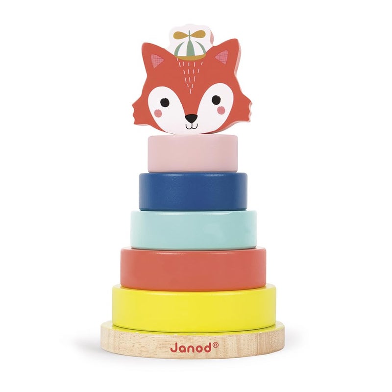 Janod Baby Forest Fox Wood Stacker Ages 1 J08014 - Image 4