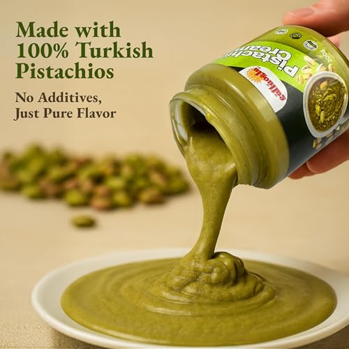 SINCE 1871 GÜLLÜOGLU Gulluoglu Pistachio Cream, Pistachio Butter, Best for dubai chocolate, Turkish Premium Pistachios Cream 7 oz, 200 g Perfect Taste For Dubai Chocolate - Image 3