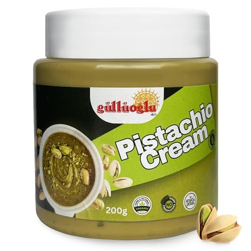 SINCE 1871 GÜLLÜOGLU Gulluoglu Pistachio Cream, Pistachio Butter, Best for dubai chocolate, Turkish Premium Pistachios Cream 7 oz, 200 g Perfect Taste For Dubai Chocolate - Image 1