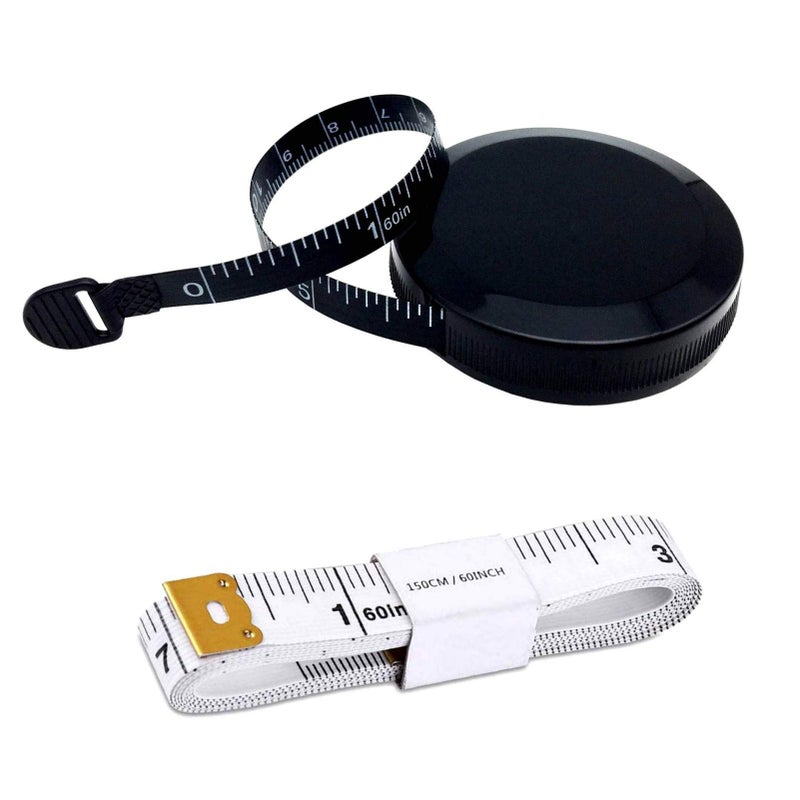 2 Pieces Body Measuring Tapes for Body Measurement Tailor Cloth Measuring Tape