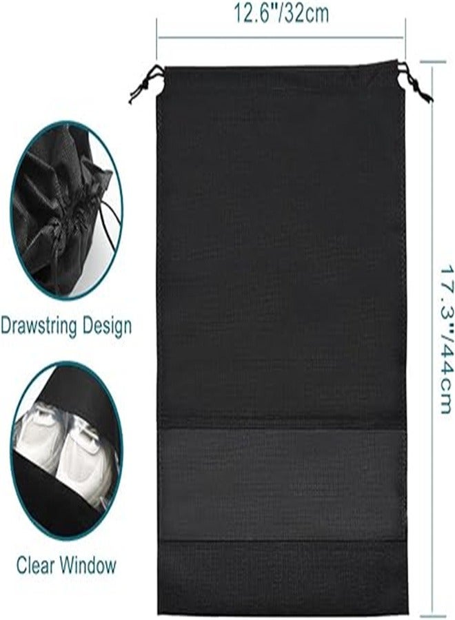 Goolsky Goolsky 12PCS Shoe Bags for Travel, Travel Shoe Bags for Packing with Drawstring Non-woven, Dust-proof Shoe Bags for Storage, Black  - Image 2